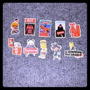 10 Limited addition supreme stickers